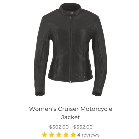 Fox Creek Leather Motorcycle Moto Biker Jacket - Picture 11 of 11